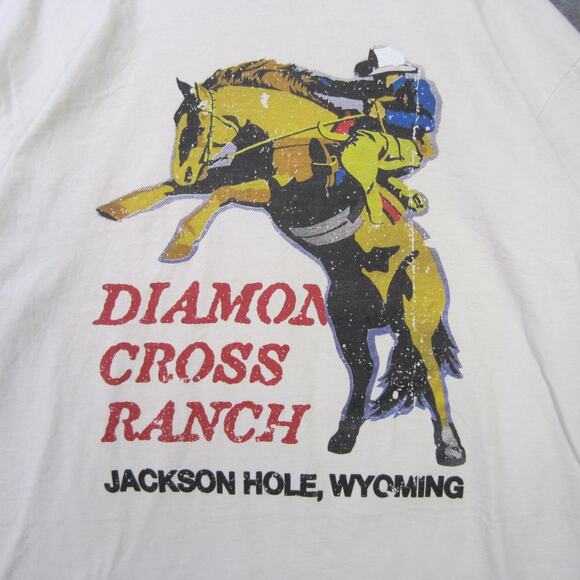 Diamond Cross Ranch Shirt Mens XL Jackson Hole Wyoming Western Cowboy Horse - Picture 2 of 8